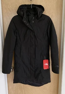 NEW NORTH FACE Temescal Trench Women's XS Long Black Waterproof Jacket Hood $230 - Picture 1 of 8
