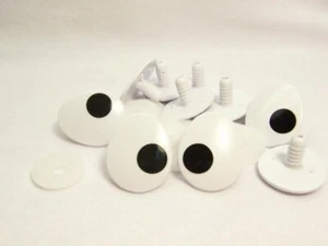 Sassy Bears 30mm COMIC Flat Egg Safety Eyes para osos muñecas artesanías (5pairs) - Imagen 1 de 1