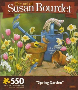 The Art Of Susan Bourdet: Spring Garden 550 Piece Puzzle - Picture 1 of 1