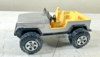 Nylint Dongkook Jeep 4 × 4 Diecast Silver Toy Rare Vintage Korea No Roll Cage - Image 1 of 4