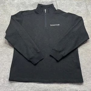 Boxercraft Sweatshirt Men M Black 1/4 Zip Pullover Port Authority Fleece L/S - Picture 1 of 9