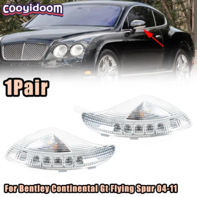 2X For Bentley Continental Gt Flying Spur 04-11 Rear Mirror LED Side Turn Signal - Image 1 of 4