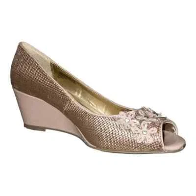 Karen Scott Nude Coraa Salto Bomba Floral SOMENTE SAPATO ESQUERDO Amputado 6.5M Novo - Imagem 1 de 4