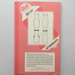 Colette 1020 Strap Bodice Straight Skirt Dress Skirt Ladies New Uncut Pattern - Picture 1 of 10