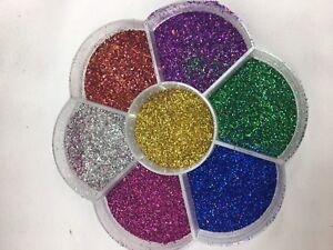Multi Colour Glitter Nail Art Face Body Eyeshadow Craft Painting Iridescent Jus