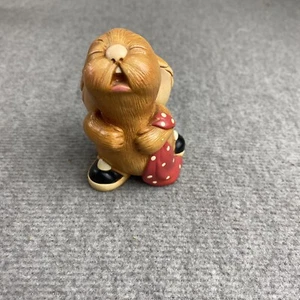 Vintage PENDELFIN Hase Kaninchen Figur Barney rote Decke Handtuch England - Bild 1 von 9