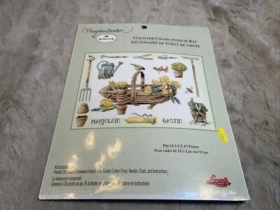 Kit de ponto cruz Marjolein Bastin marca registrada jardinagem cesta de flores jardim - Imagem 1 de 4