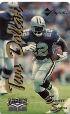 Emmitt Smith 1995 Classic Assets Gold $2 Phone Card  Dallas Cowboys