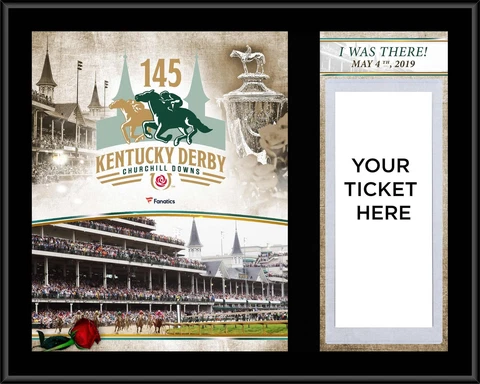 Kentucky Derby 145 12" x 15" Sublimated "I Was There" Ticket Plaque Cover