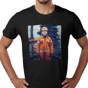 Greta Thunberg oil rig parody satire graphic funny comedy print t-shirt tee - Picture 1 of 6