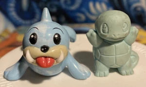 Vtg Tomy pokemon Seel Miniature figure & 1999 Squirtle Eraser Figure - Picture 1 of 4