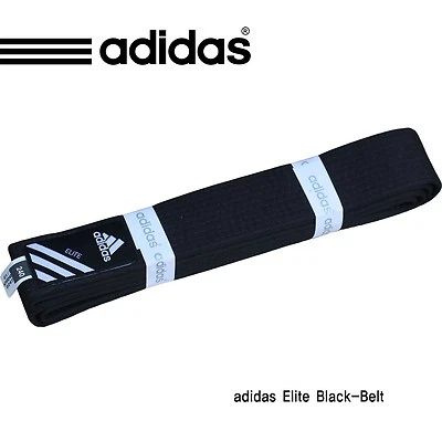 Adidas Elite черный пояс/каратэдо/тхэквондо, дзюдо черный пояс (ширина 5 см) - Изображение 1 из 4