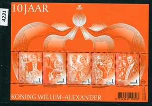 #4231-NETHERLANDS-10 Years King Willem-Alexander Mini Sheet-MNH-2023 - Picture 1 of 1