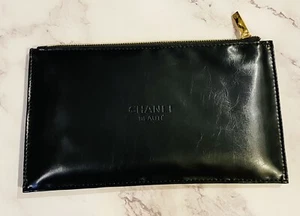 CHANEL Beaute Padded Embossed Faux Soft Leather Cosmetic Pouch - Picture 1 of 7