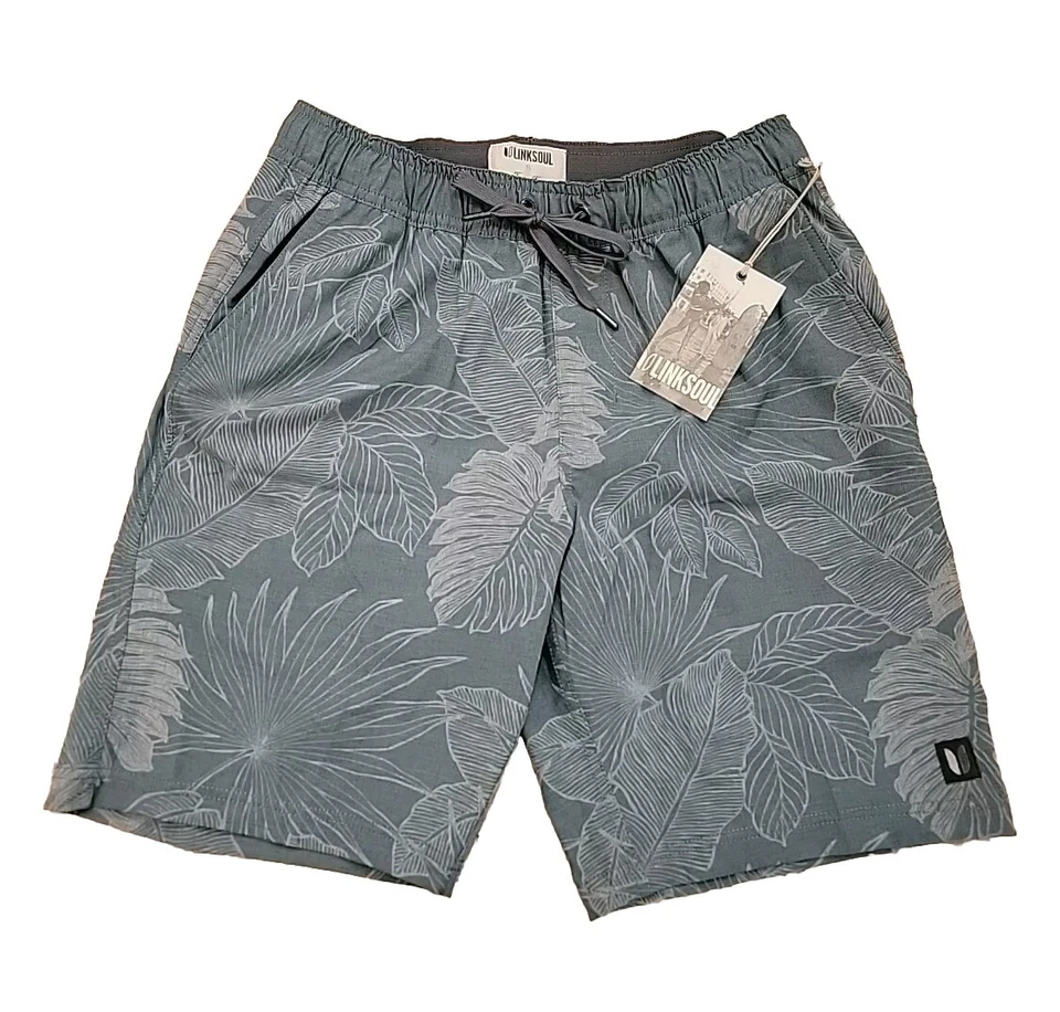 LINKSOUL Men's Shorts Small Storm Boardwalker Shorts Floral Pull On Lined