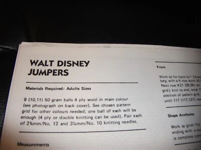 Walt Disney Jumper Patterns Goofy,Dumbo,Mini Mouse & 101 Dalmatians  - Image 1 of 4