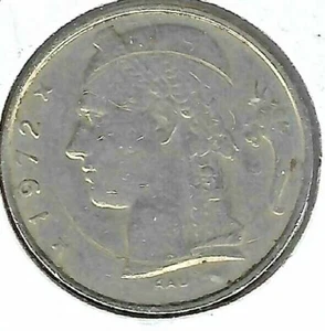 1972 Belgium 5 Francs Copper-Nickel Coin! - Picture 1 of 2