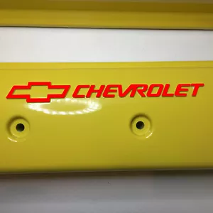 Perno central Chevy bloque pequeño ZZ6/Vortec Holley 241-290 amarillo con letras rojas - Imagen 1 de 10