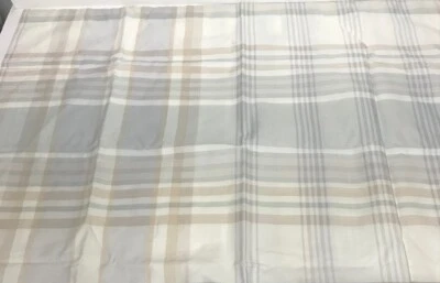 RALPH LAUREN PILLOW SHAM FULL Plaid Ivory Tan Gray Blue NEW  - Изображение 1 из 3