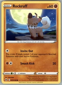 ROCKRUFF Common Pokémon Basic #73/159 Crown Zenith - Picture 1 of 2