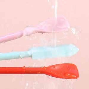 Silicone Mini Spatula Jar Scraper Scoop Tip Long Double Headed Cosmetic Spoon LK - Picture 1 of 19