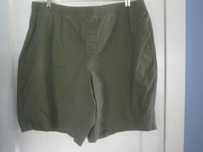 Pantalones cortos de cintura elástica Lands End 20W verde oliva Foto 1 de 4