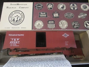 O Scale Texas & Pacific 40' Box Car #40347 kit by Inter Mountain Raiway (JT5) - Picture 1 of 1