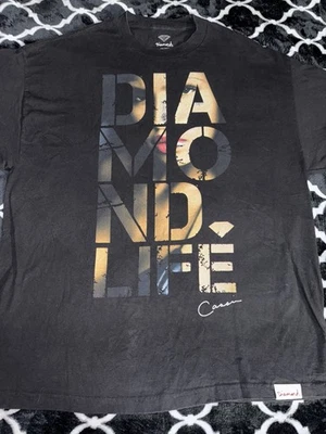 Camiseta Vintage Diamond Supply Co Estevan Oriol X Cassie Ventura Tamanho 2XL Preta - Imagem 1 de 4