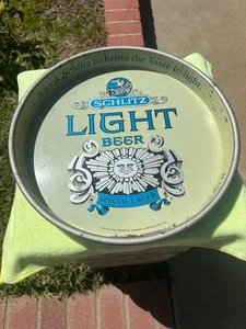 Schlitz Light Beer Metal Serving Tray 13" 1976 – Vintage Barware Collectible - Picture 1 of 3