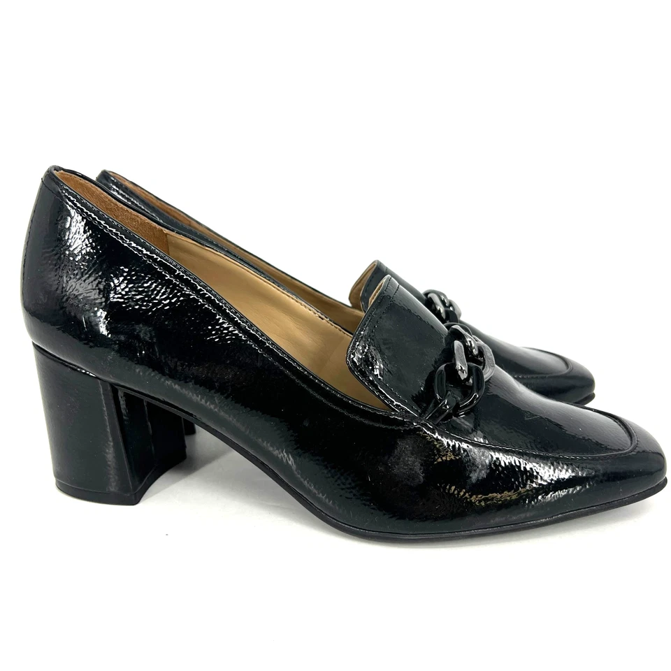 Naturalizer Wynrie Dress Pumps Block Heel Womens Size 12 M Black Patent Leather - Image 1 of 4