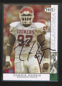 2004 Oklahoma Sooners TOMMIE HARRIS Signed Card autograph auto BEARS IP - Picture 1 of 1