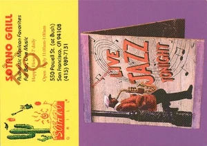 Postkarte:;Werbung, Sotano Grill, San Francisco, Musikprogramm auf Rückseite - Bild 1 von 2