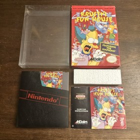 Krusty's Fun House (Nintendo NES) Complete CIB - Tested - Authentic