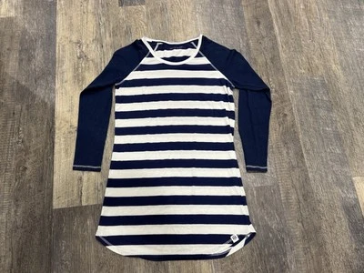 Camisa túnica feminina Tommy Hilfiger S/P listrada azul branca manga longa feminina - Imagem 1 de 3