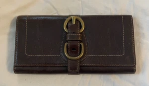 Coach Mahagonibraun Leder Garcia Tri-Fold Geldbörse Clutch Geldbörse-NEU ohne Etikett - Bild 1 von 9