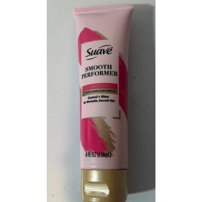 Suave Pink Smooth Performer Crema de peinado anti-frizz Crema suavizante, 4 OZ. Foto 1 de 3
