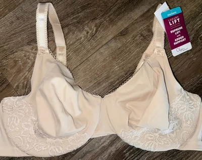 Olga ~ 女式文胸温和提升钢圈无衬里浅褐色华纳 ~ 40C 出品 — 第 1/4 张图片