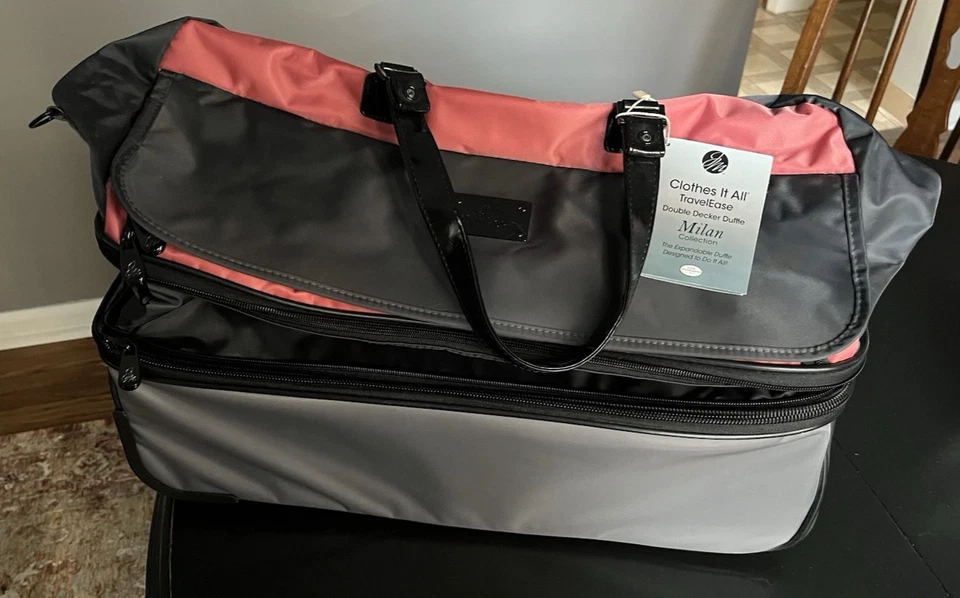 ¡Nuevo! Bolsa de Lona Ropa Todo Doble Piso Equipaje Milán Maleta con Ruedas Roja Foto 1 de 4