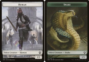 1x - HUMAN \\ SNAKE Token (#02/11) - CMR: Dominaria United - NM MTG - Bild 1 von 1