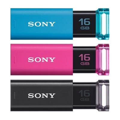 Sony USB Memory USB3.0 16GB 3pcs Capless USM16GU 3C Flash Drive Computer Japan - Image 1 of 4
