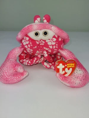 Ty 2006 Beanie Buddies Pink Sparkly Crab Sunburst Plush Soft Toy Stuffed Animal  - Image 1 of 4
