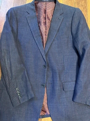 Blazer Alan River azul marino/rojo a rayas Foto 1 de 4