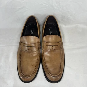 Winthrop Shoes Mens Size 8.5 Brown Rhys Leather Penny Loafers Slip On Moc Toe - Picture 1 of 12