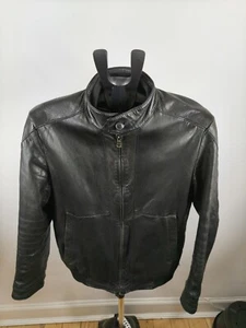 Hugo Boss Mens Leather Jacket 52/L /XL 100% Lambskin leather, Excellent - Picture 1 of 9