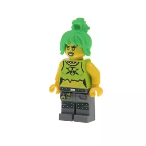 1x Lego Minifigur Ultra Agents Toxikita Haare grün Doppelgesicht 70163 uagt011 - Bild 1 von 2