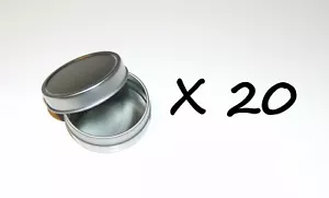 20 X 1 OZ Cubierta de tapa redonda sin cordones Vacía Supervivencia Artesanía Almacenamiento Contenedor de lata - Imagen 1 de 2