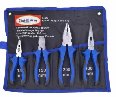 Kfz Zange Set Seitenschneider Satz Telefonzange gebogen Spitzzange Kombizange - Bild 1 von 4
