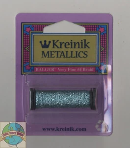 Kreinik Metallic Thread - 12 Yard Spool of #014 Sky Blue Very Fine #4 Braid - Picture 1 of 1