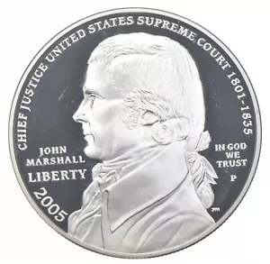 Proof 2005 John Marshall - US Commemorative 90% Silver Dollar - Picture 1 of 3
