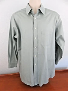 Roundtree & Yorke Men's Green Long Sleeve Button Down Shirt Size 16 1/2-33 - Picture 1 of 5